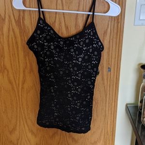 Black lace tank top